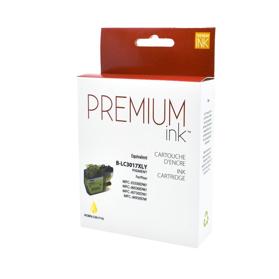 Brother LC3017XL Pigment Yellow Alternative Premium Ink