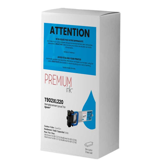 Epson T902XL220 Alternative Premium Ink Cyan Pigment
