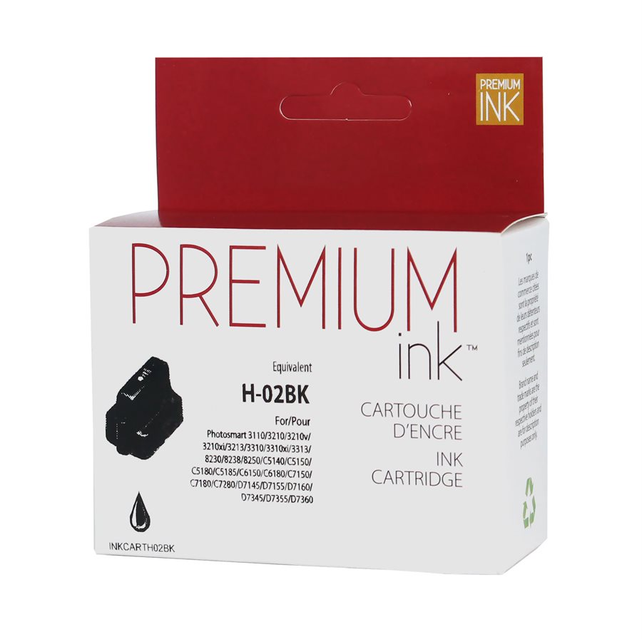 HP No. 02 C8721W Alternative Black Premium Ink