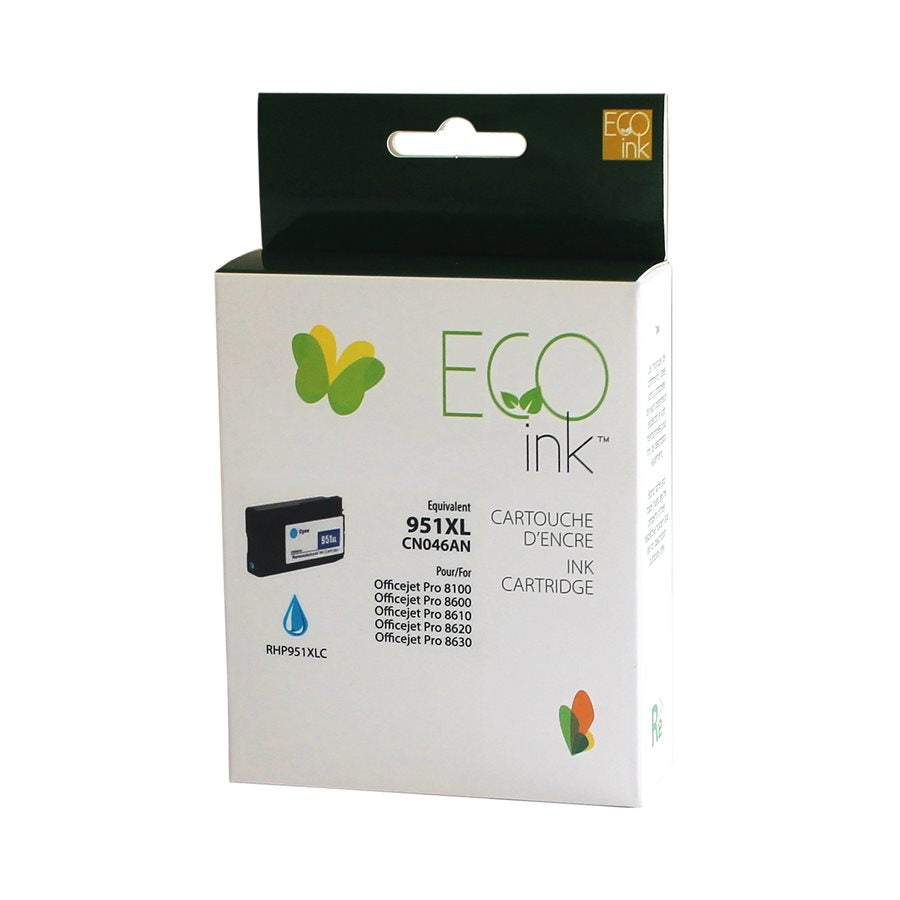 HP 951XL Cyan reman. EcoInk
