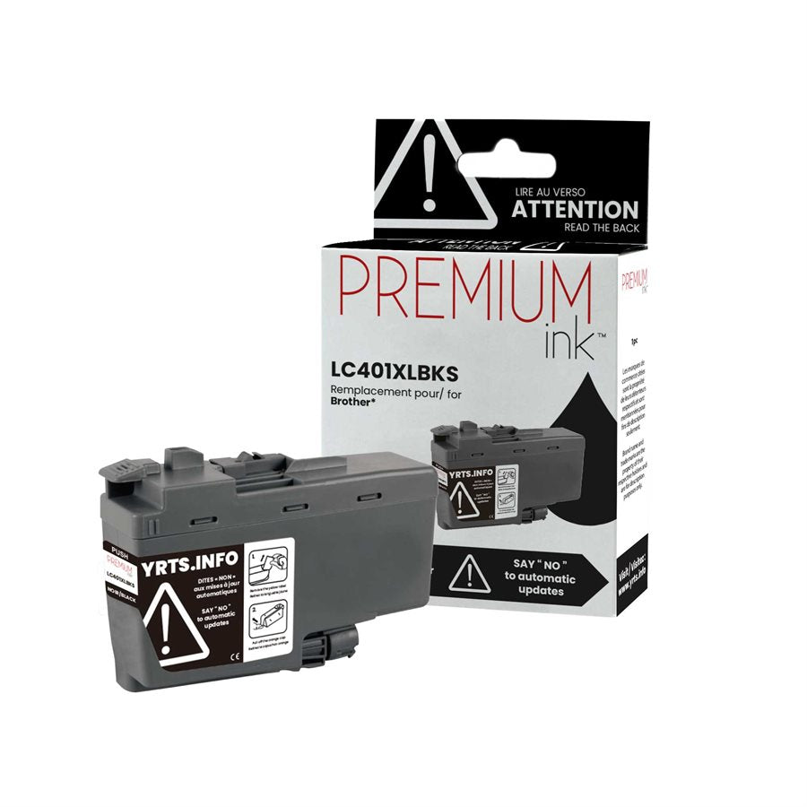 Brother LC401XLBKS Alternative Premium Ink Dye Black 500 copies
